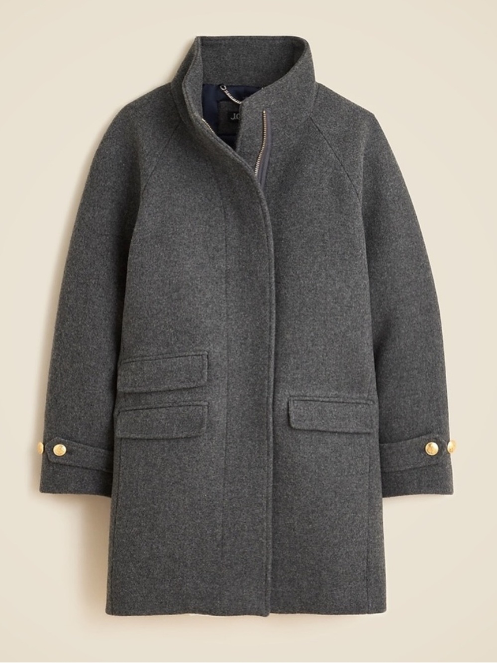 🐺 J. Crew Toscana Coat in Italian Cloth Wool Blend ~ Gunmetal